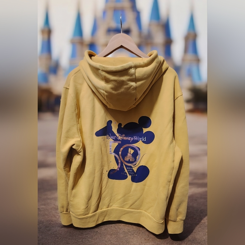 Rare WDW 50th Anniversary Hoodie | Mustard Yellow | Walt Disney World